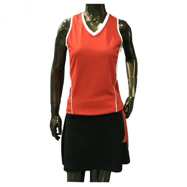 Fashion Comfortable Print Sleeveless Athleisure Women Dress Custom Polyester Netball Dress Ladies Sportwear