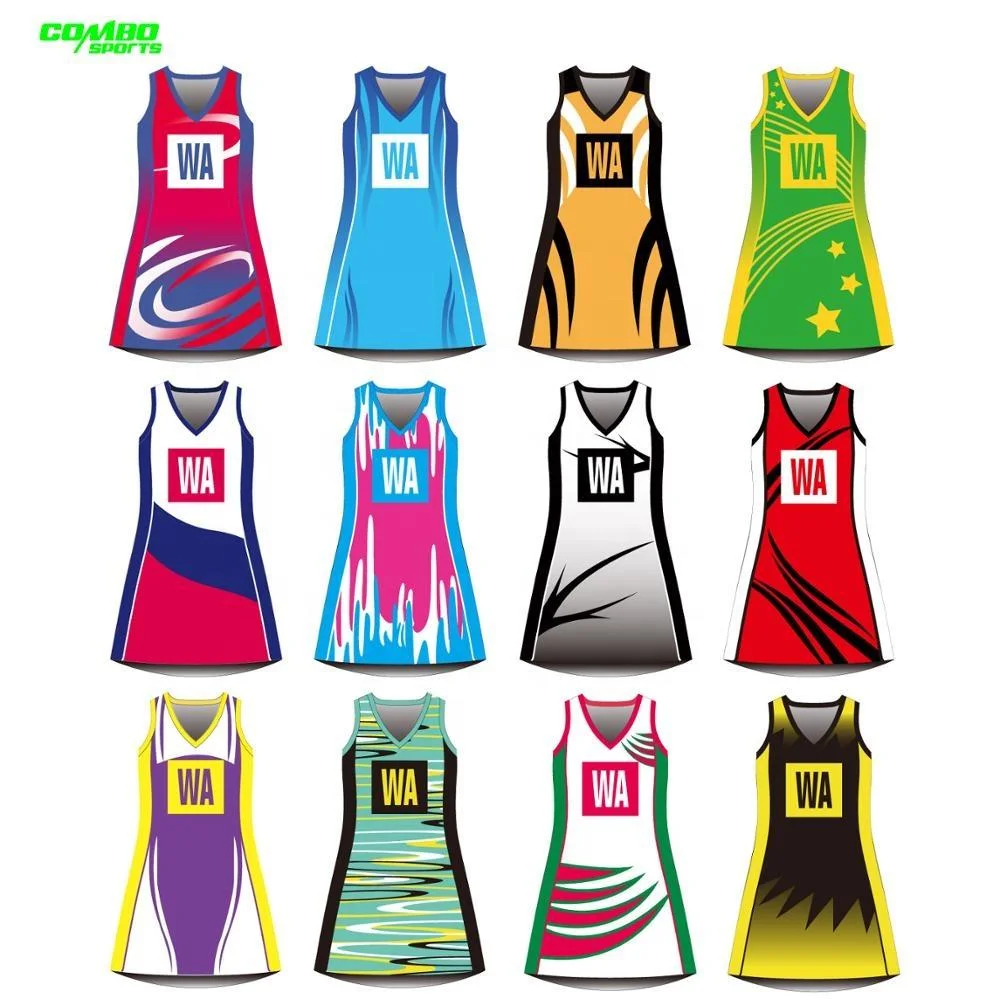 Custom Sportwear Sublimation Netball Dress Clothes Netball Wear