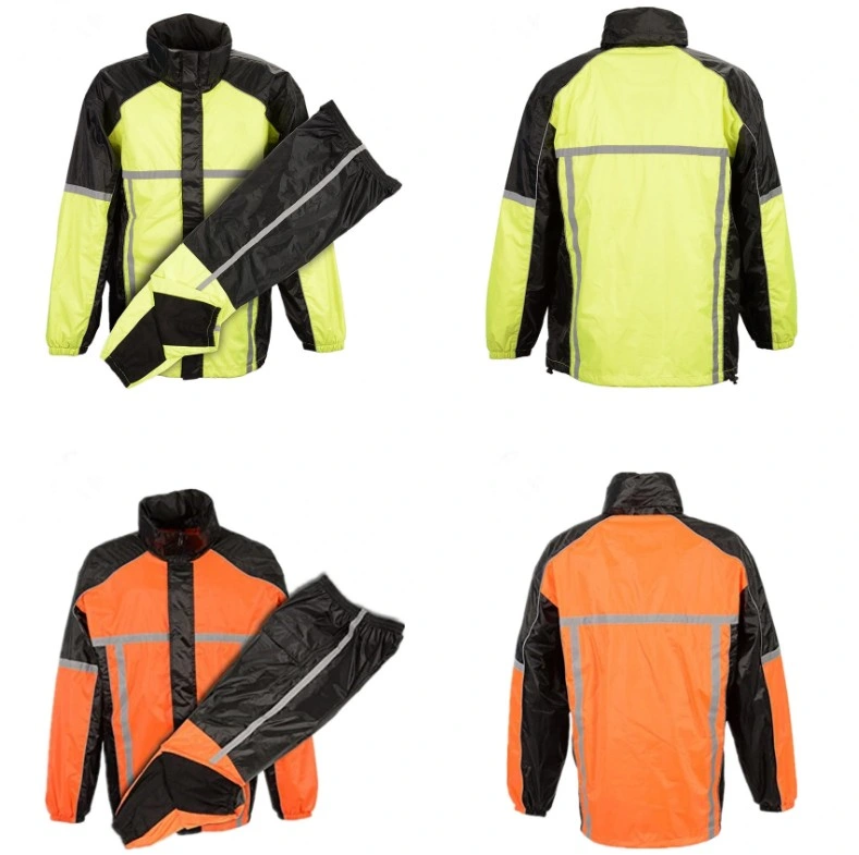 Motorcycle Rain Suit Waterproof Raincoat+Rain Pants Mens Workwear Coverall