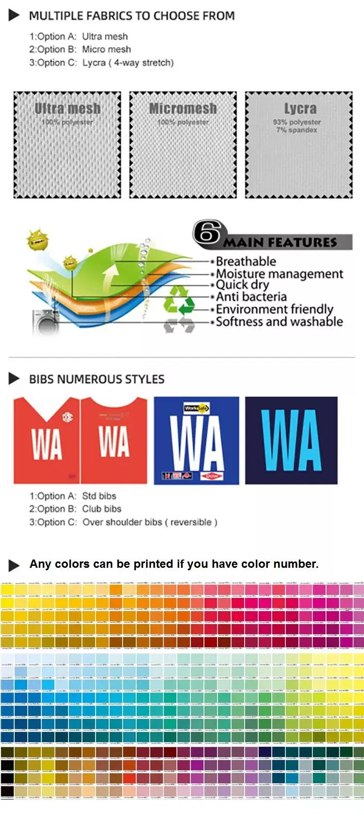 OEM Digital Printing Logo Sublimation Netball Dresses Netball Wear