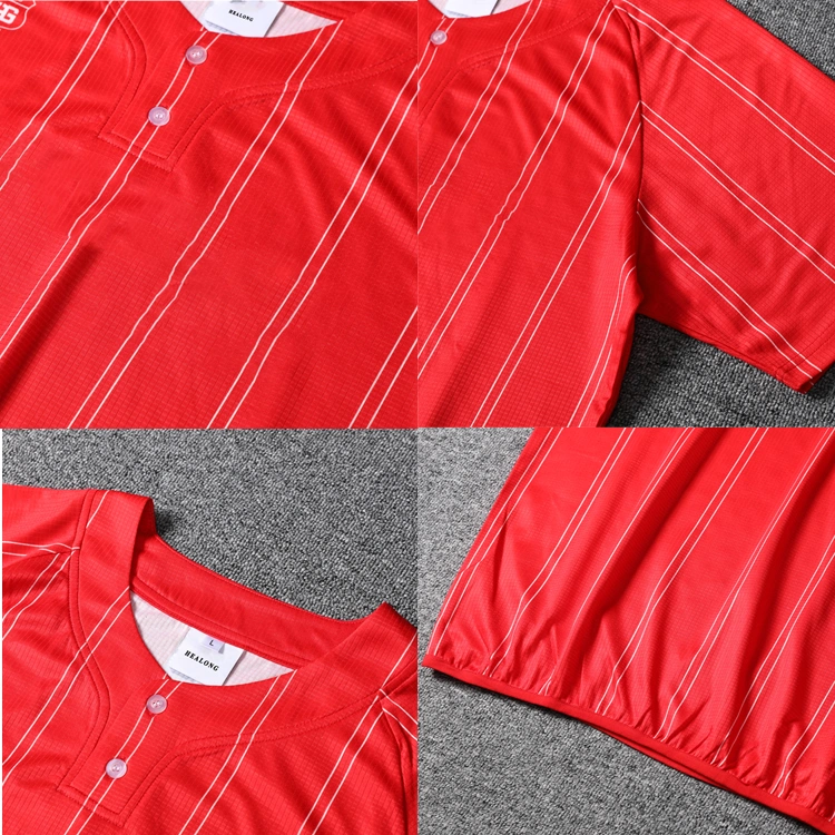 Custom Baseball Uniform Set Shirts Pants Sublimation Logo Print Strip Baseball Softball Wear