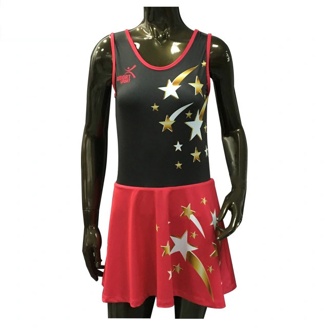 Fashion Comfortable Print Sleeveless Athleisure Women Dress Custom Polyester Netball Dress Ladies Sportwear