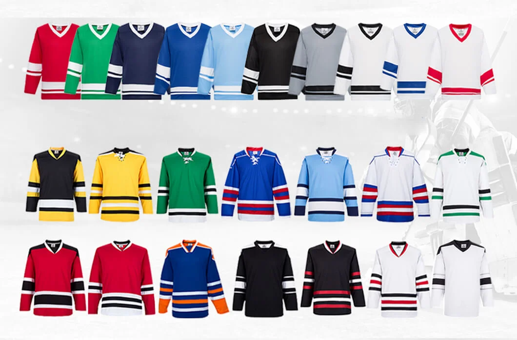 Wholesale Cheap New Design Practice Jersey Sublimation Quick Dry Embroidered Mens Sport Wear Hockey Wear