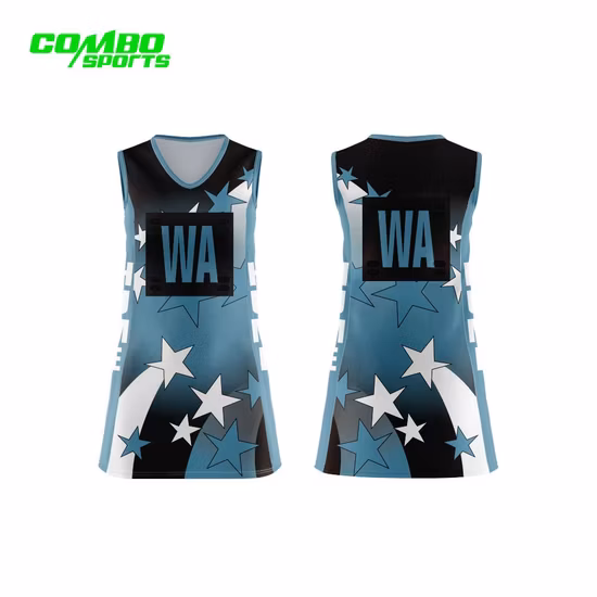 High Quality Custom Breathable 100% Polyester Netball Wear