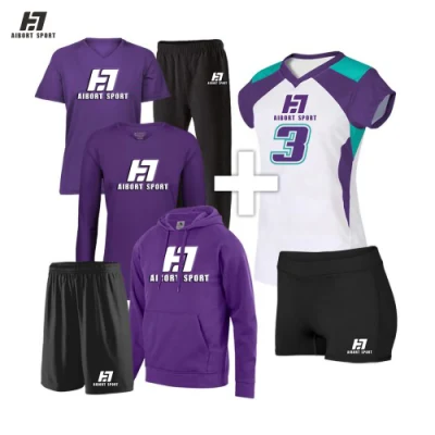 Aibort Hight Quality Cheap Price Volleyball Shirts Custom Women Tennis Uniform Team Set Sublimation Wholesale Volleyball Wear