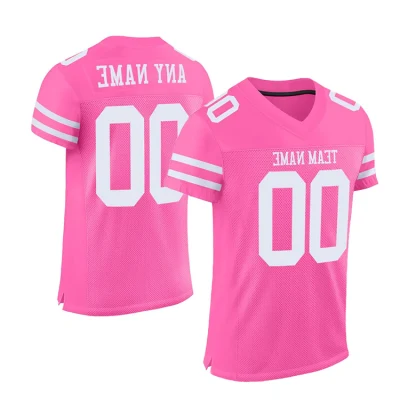 Custom Sublimation Pink American Football Jersey Team Women Men Design American Football Wear