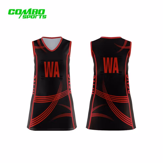 Sublimation Printed Team Set Profession Production Netball Wear