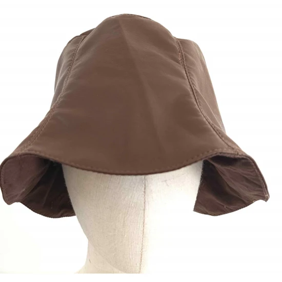 Real Leather Garments Bucket Fishermen Cap Baseball Snapback Hat Wear